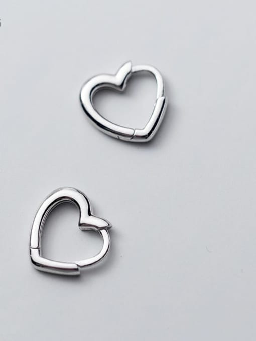 Rosh 925 Sterling Silver Heart Classic Stud Earring 1