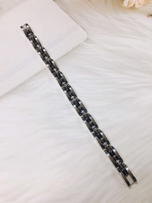 HE-IN Stainless steel Irregular Trend Link Bracelet 1