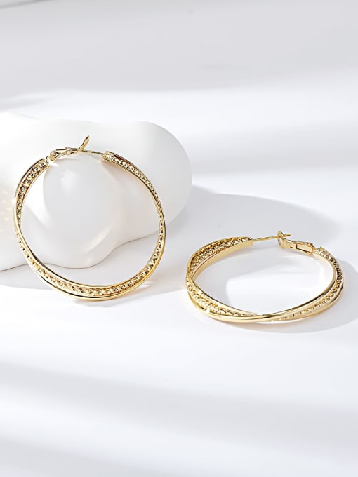 KEVIN Brass Round Classic Hoop Earring