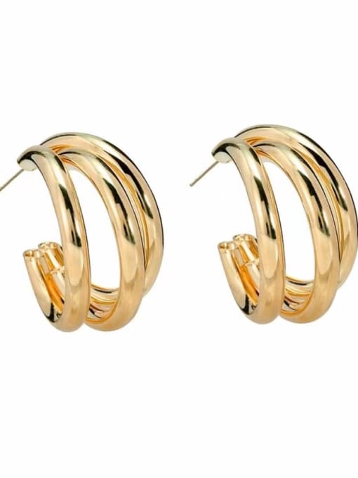 KEVIN Brass Irregular Luxury Hoop Earring 1