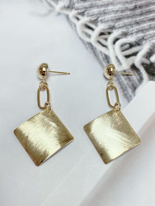 KEVIN Brass Square Trend Drop Earring 0