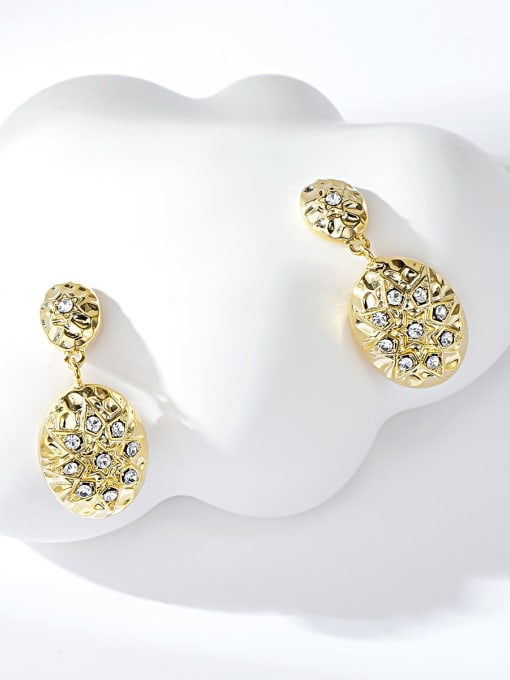 KEVIN Zinc Alloy Rhinestone Water Drop Trend Drop Earring 0