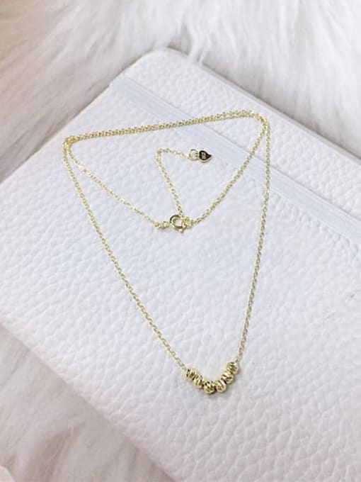 Gold 925 Sterling Silver Dainty Initials Necklace