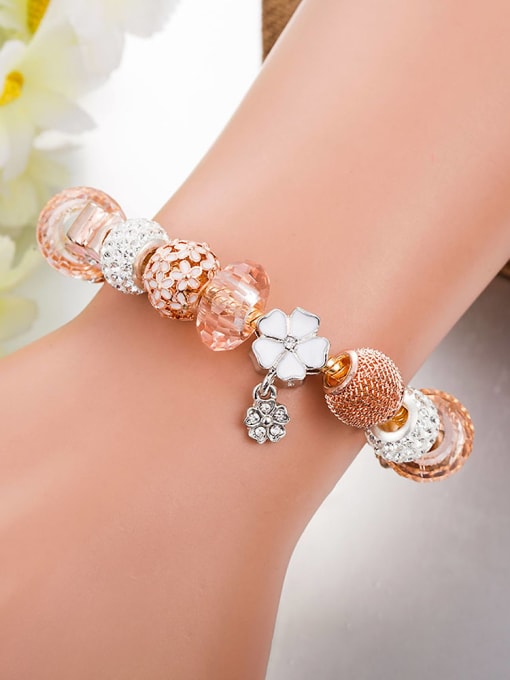 KEVIN Copper Alloy Crystal Enamel Irregular Luxury Charm Bracelet 1