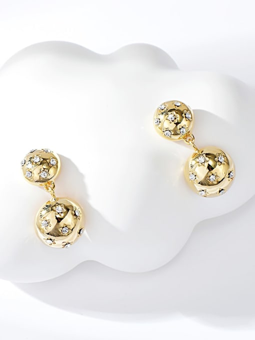 KEVIN Brass Diamond Earrings 0