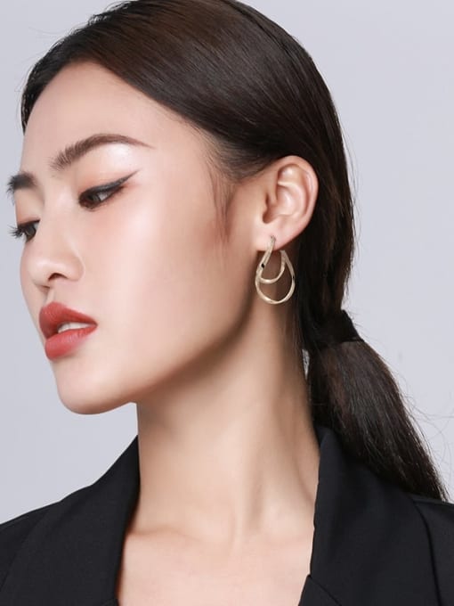 KEVIN Brass Irregular Trend Stud Earring 1