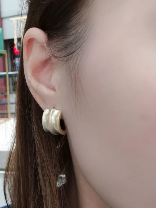 KEVIN Zinc Alloy Gold Plated Irregular Stud Earring 3