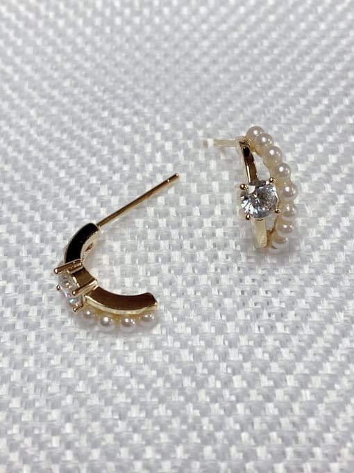 KEVIN Brass Cubic Zirconia Trend Stud Earring 1