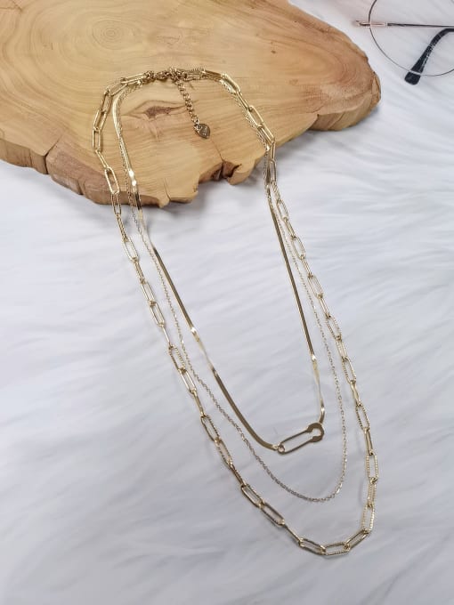 KEVIN Stainless steel Irregular Trend Multi Strand Necklace