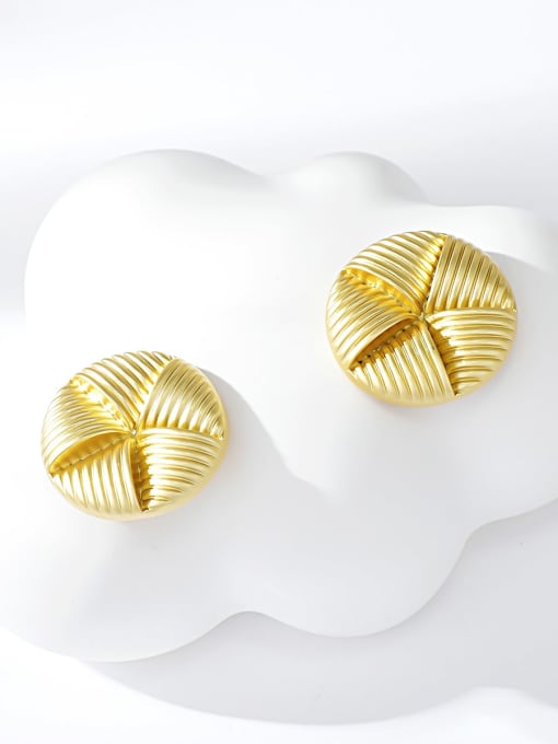 Electric sand gold Zinc alloy earrings