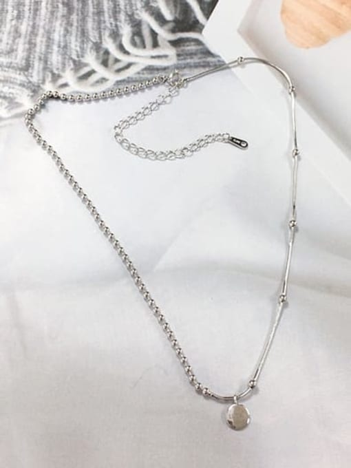 KEVIN 925 Sterling Silver Dainty Beaded Necklace 1