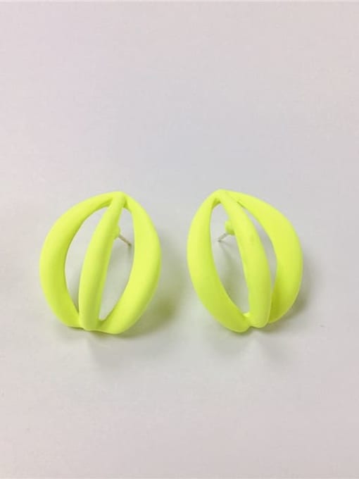 fluorescence color Zinc Alloy Enamel Irregular Minimalist Stud Earring