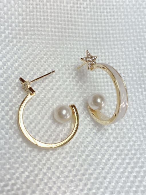 KEVIN Brass Shell Star Trend Stud Earring 1
