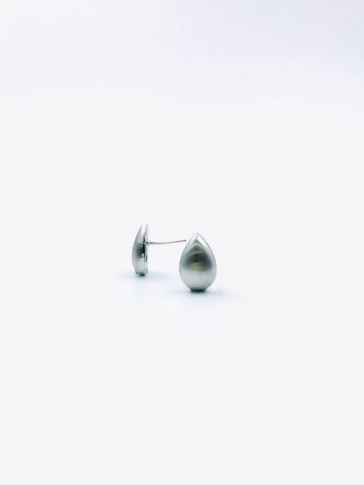 imitation rhodium Zinc Alloy Water Drop Minimalist Stud Earring