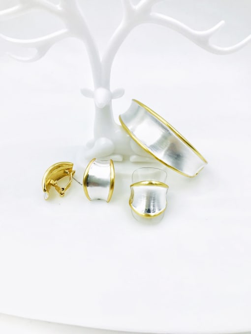 VIENNOIS Zinc Alloy Statement Ring Earring And Bracelet Set