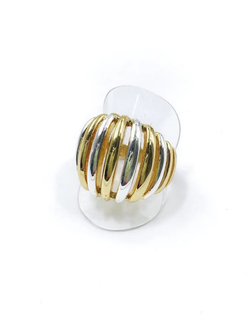 VIENNOIS Zinc Alloy Vertical Stripe Minimalist Band Ring 0