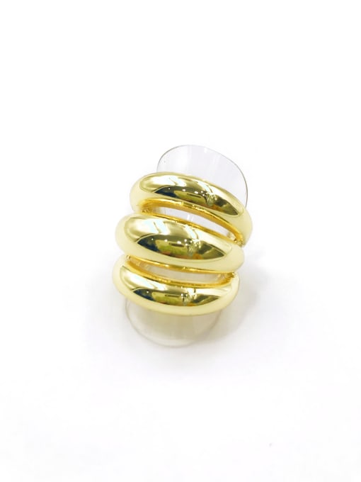 Gold Zinc Alloy Minimalist Band Ring