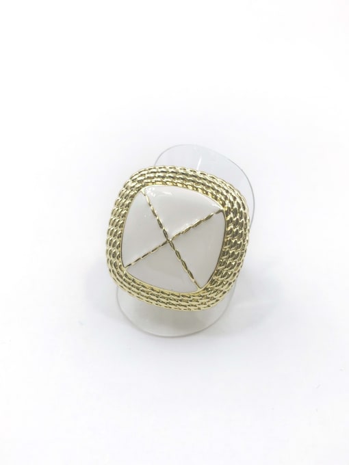 VIENNOIS Zinc Alloy Enamel Square Classic Band Ring 1