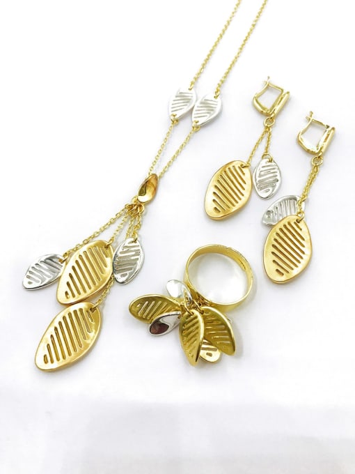 VIENNOIS Trend Tassel Zinc Alloy Earring Ring and Necklace Set 0
