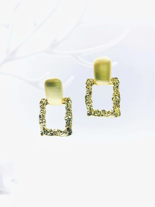 Gold Zinc Alloy Irregular Minimalist Drop Earring