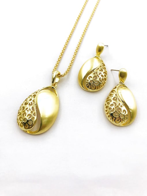 VIENNOIS Classic Water Drop Zinc Alloy Earring and Necklace Set