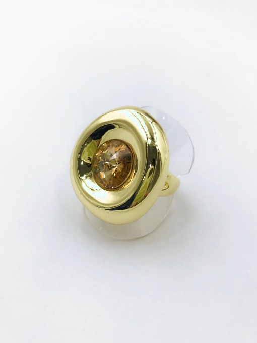 VIENNOIS Zinc Alloy Glass Stone Green Irregular Trend Band Ring 1