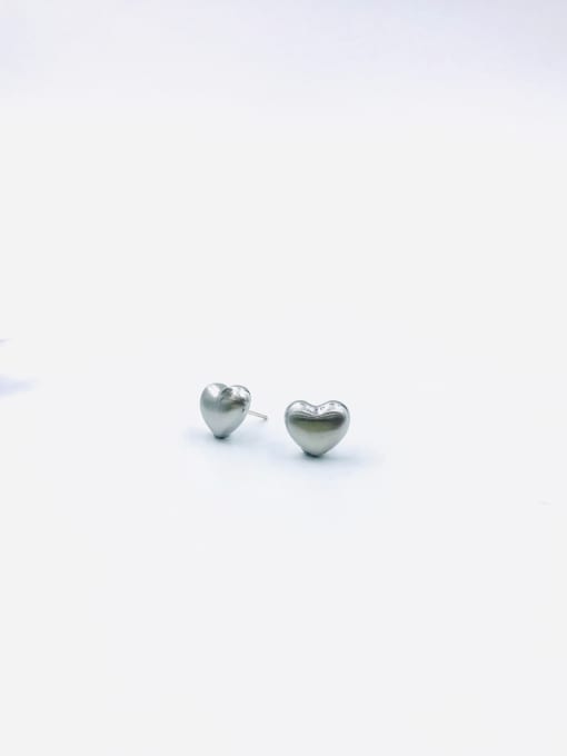VIENNOIS Zinc Alloy Heart Minimalist Stud Earring 1