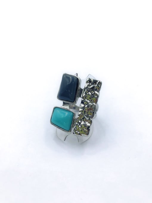 VIENNOIS Zinc Alloy Resin Multi Color Irregular Trend Band Ring 1