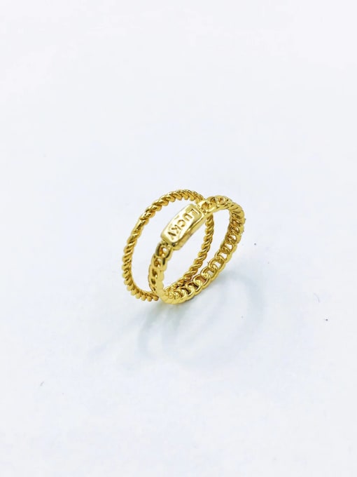 VIENNOIS Brass Trend Stackable Ring 0