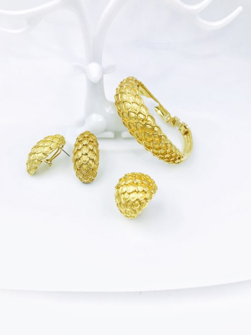 VIENNOIS Zinc Alloy Trend Ring Earring And Bracelet Set 0