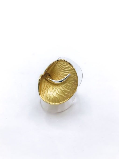 VIENNOIS Zinc Alloy Leaf Trend Band Ring 0