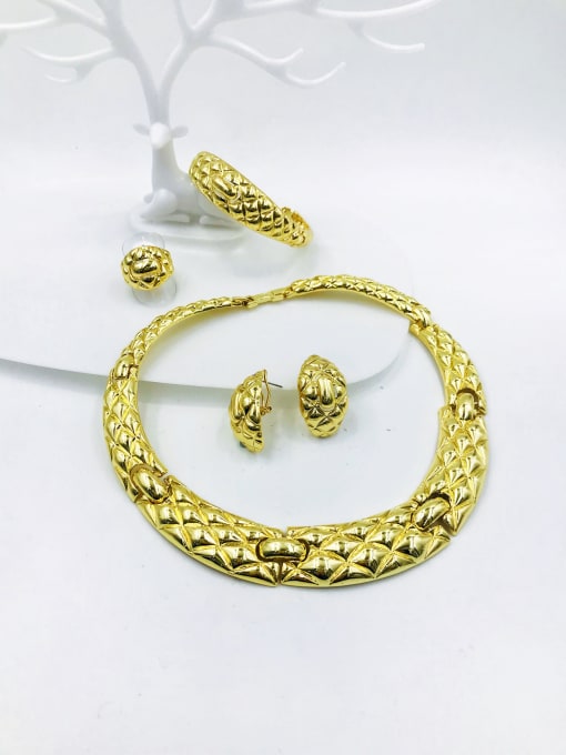 VIENNOIS Zinc Alloy Luxury Ring Earring Bangle And Necklace Set 0