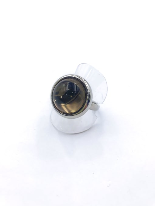 imitation rhodium+grey resin Zinc Alloy Resin Red Round Minimalist Band Ring