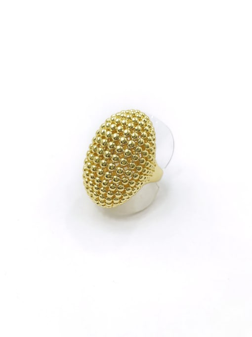 Gold Brass Oval Minimalist Band Ring