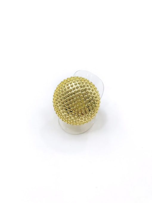 Gold Zinc Alloy Round Minimalist Band Ring
