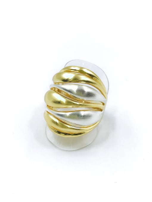 VIENNOIS Brass Irregular Minimalist Band Ring 0