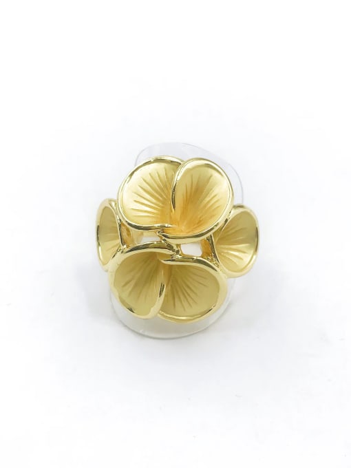 VIENNOIS Zinc Alloy Flower Trend Band Ring 0
