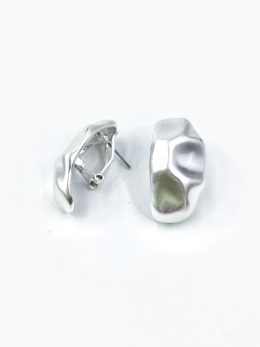 imitation rhodium Zinc Alloy Irregular Minimalist Clip Earring
