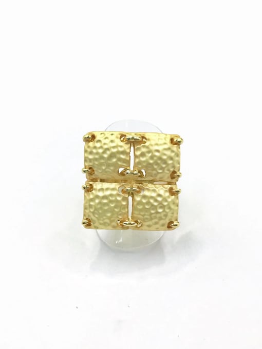 VIENNOIS Zinc Alloy Square Statement Band Ring