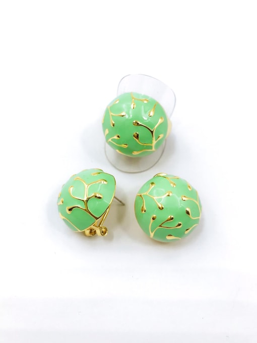 VIENNOIS Trend Ball Zinc Alloy Enamel Ring And Earring Set 0