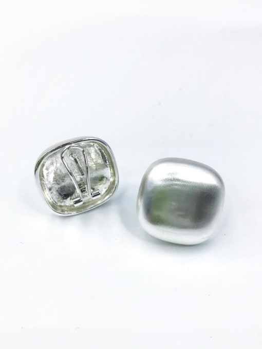 VIENNOIS Zinc Alloy Square Minimalist Clip Earring 1