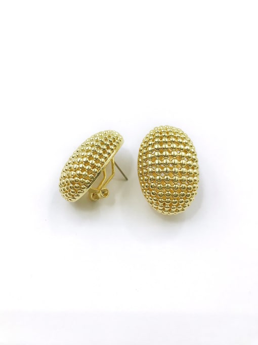 VIENNOIS Brass Oval Minimalist Clip Earring 0