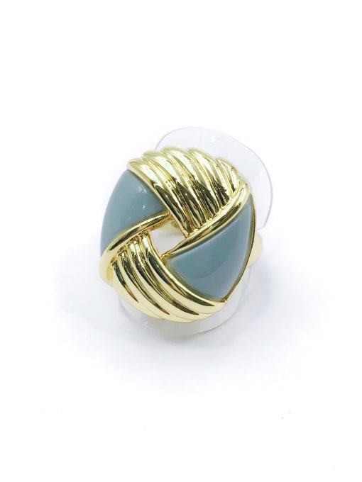 Blue Zinc Alloy Resin Blue Classic Band Ring