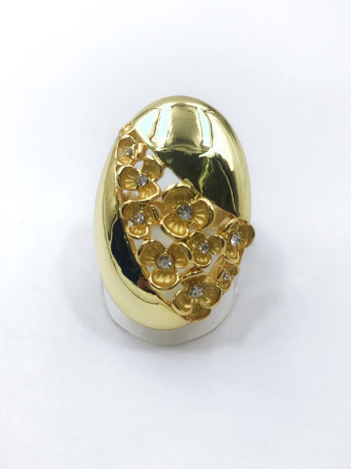 VIENNOIS Zinc Alloy Rhinestone White Oval Trend Band Ring 0
