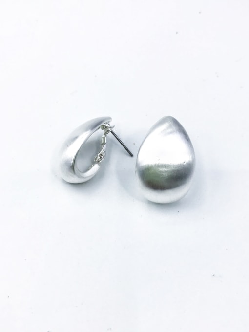 imitation rhodium Zinc Alloy Water Drop Minimalist Huggie Earring