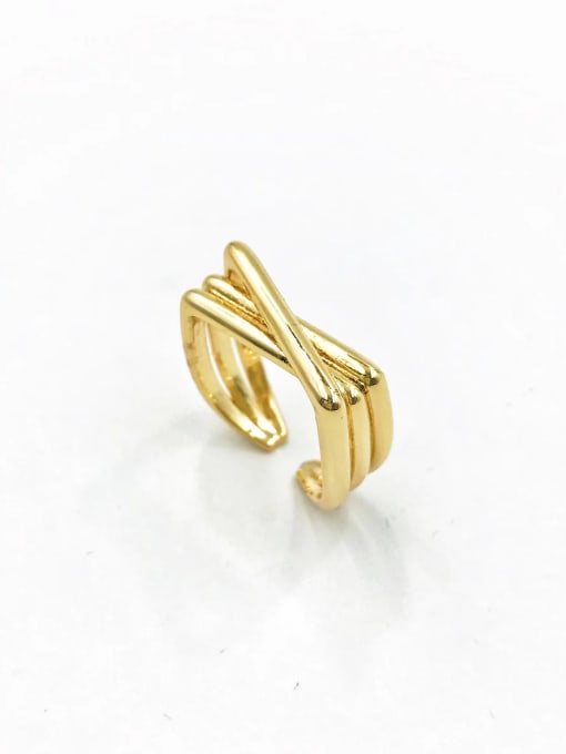 VIENNOIS Brass Trend Band Ring 0