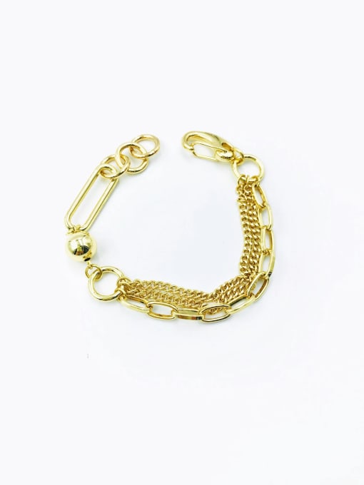 Gold Zinc Alloy Minimalist Link Bracelet