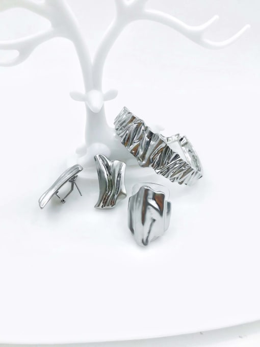 VIENNOIS Zinc Alloy Trend Irregular Ring Earring And Bracelet Set 1