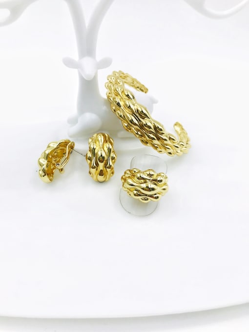 VIENNOIS Zinc Alloy Trend Irregular Ring Earring And Bracelet Set 0