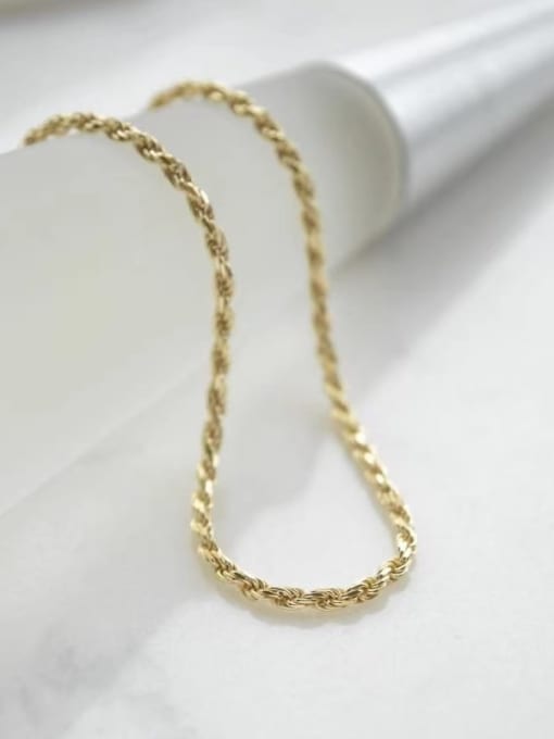Yellow40CM2MM7g 925 Sterling Silver Minimalist Rope Chain